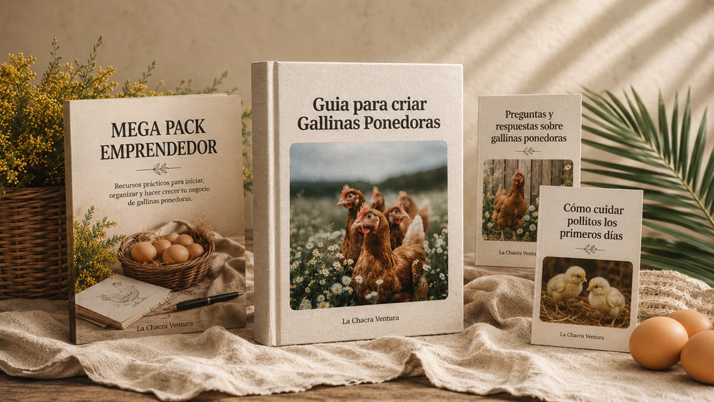 Huevos frescos producidos en la chacra
